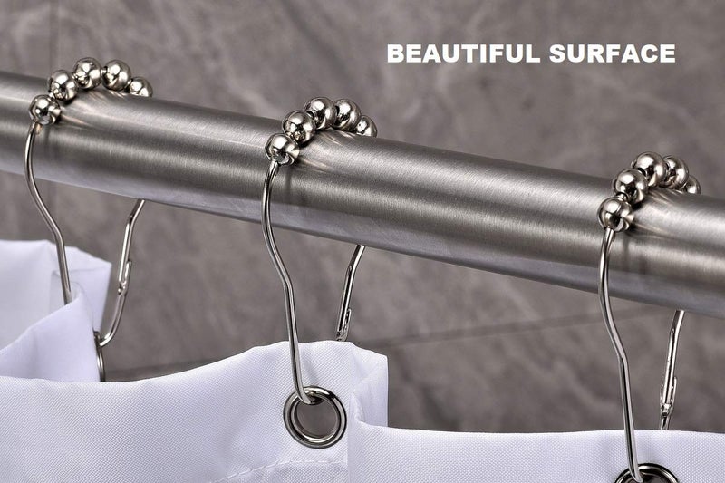 BRIOFOX Tension Curtain Rod 43-73 Inches Brushed Nickel, Rustproof and Non-Slip and Heavy Duty Shower Curtain Rod for Window or Bathroom, 304 Stainless Steel - Image 5